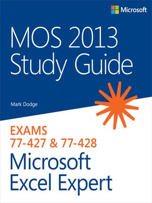 cover image of MOS 2013 Study Guide for Microsoft Excel Expert